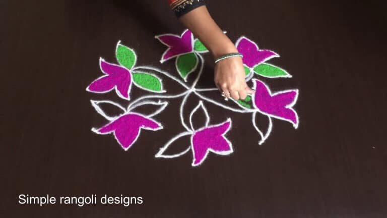 rangoli for Vasant Panchami