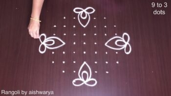 Simple Rangoli Peacock Kolam