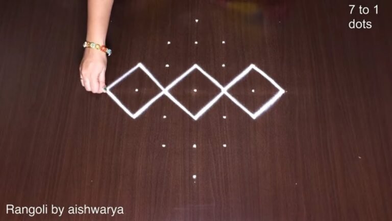 Simple Rice Flour Kolam