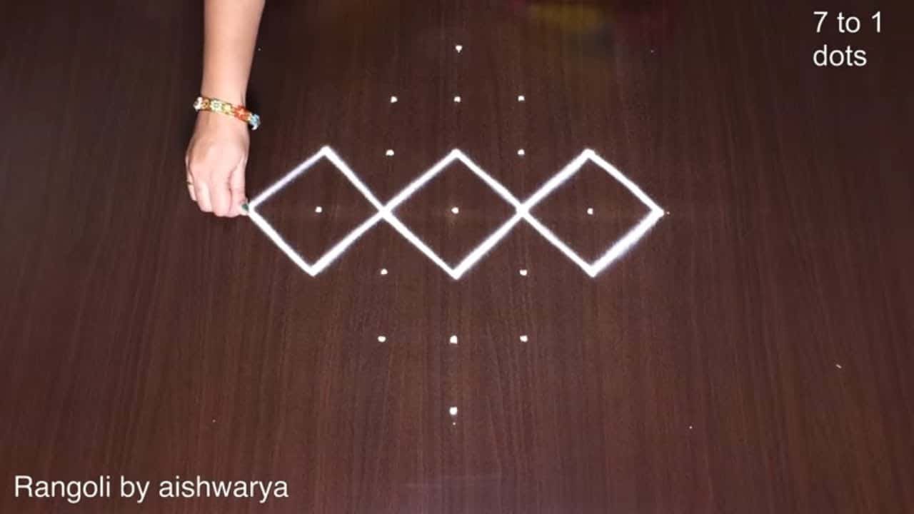 Simple Rice Flour Kolam