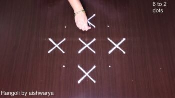 Simple Rice Flour Small Padi Kolam