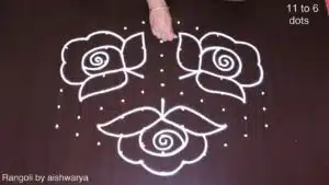 Simple Rose Flower Muggulu