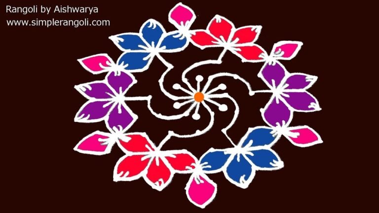 simple teej festival rangoli 7438