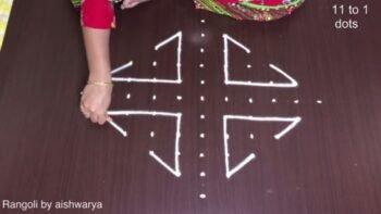 Simple Triangle Kolam Basic Muggulu