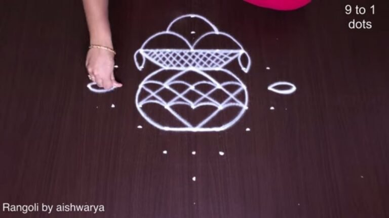 single Bhogi pot kolam