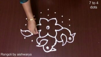 Six Birds Colourful Rangoli