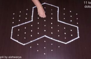 Six Diyas Big Kolam