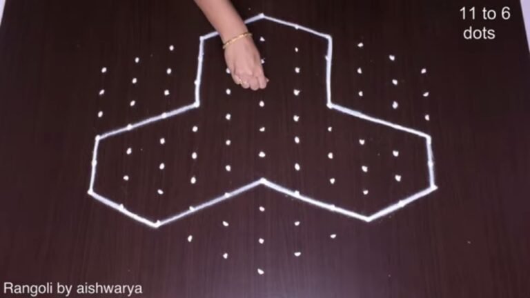 six diyas kolam