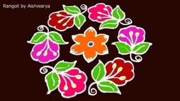 Six Poo Rangoli Designs