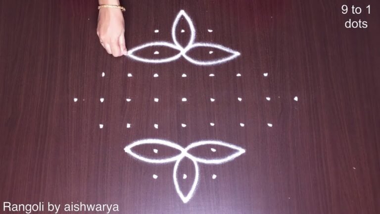 9×1 dots kolam