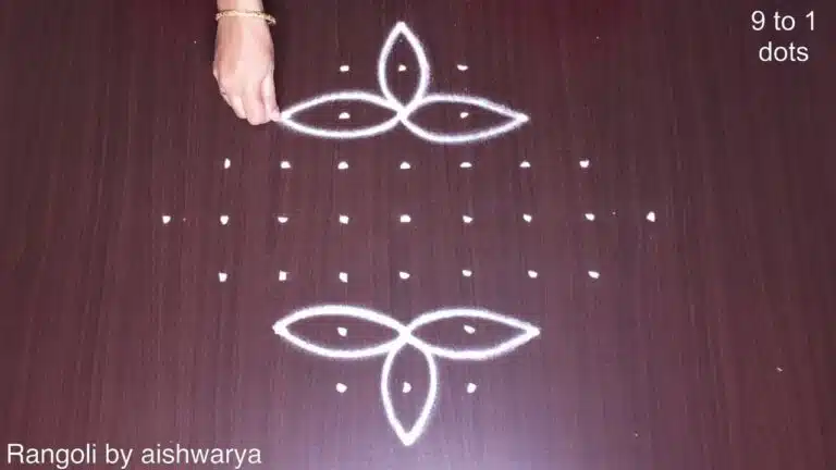 9×1 dots kolam