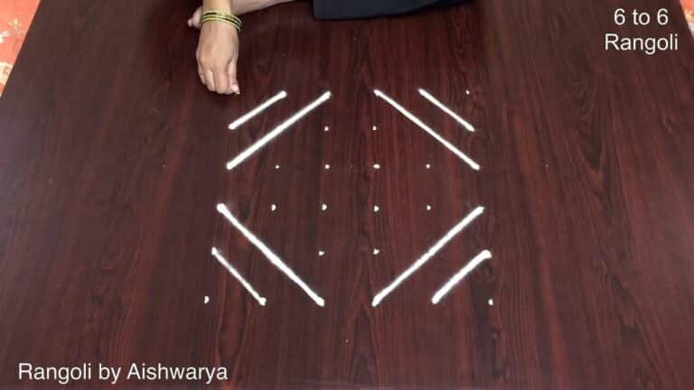 6×6 dots flower rangoli