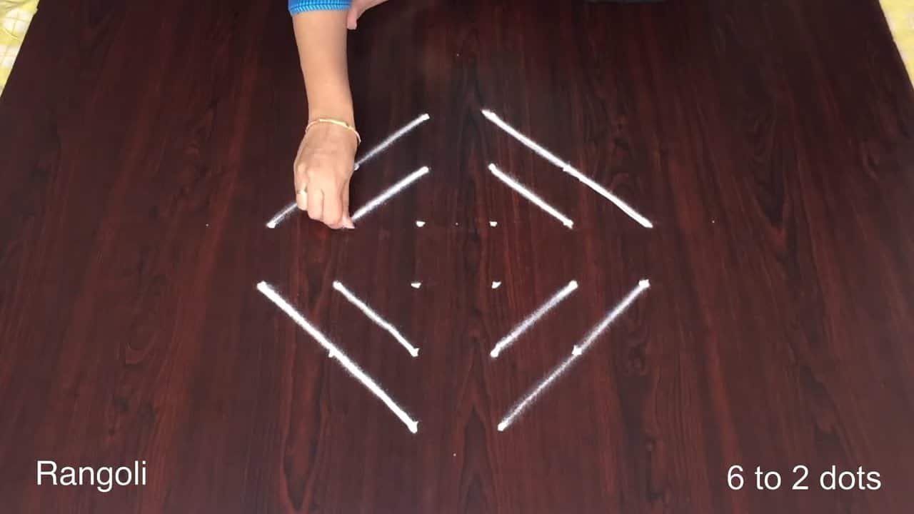 Small Chukkala 6×2 Chukki Rangoli