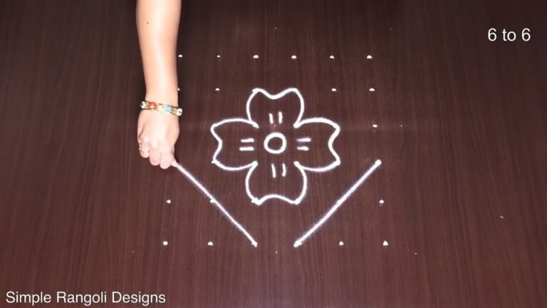rangoli with 6 dots