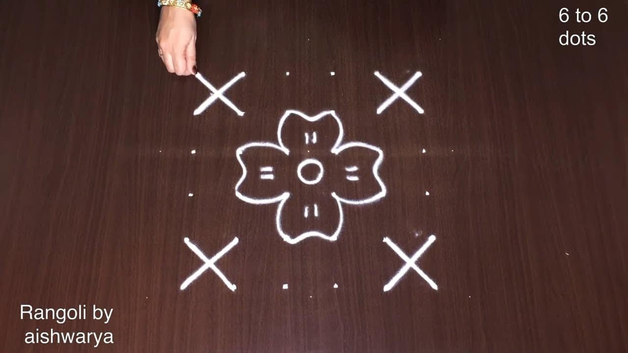 Small Dhanurmasam Beautiful Marghazi Designs Kolam