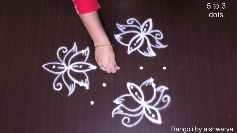 Diwali kolam for beginners