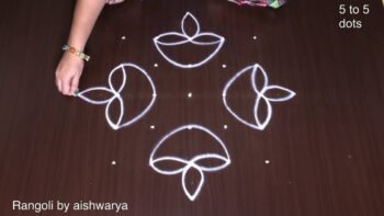 Small Diya Muggulu for Beginners
