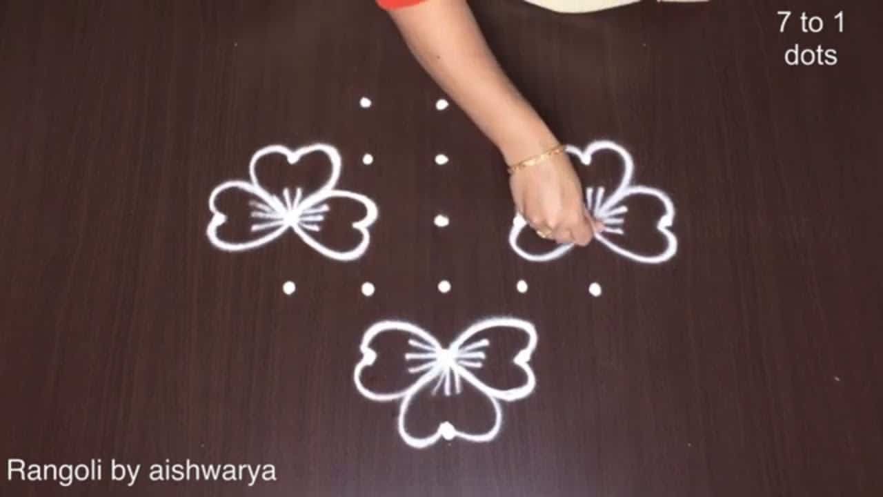 Small Dot Rangoli for Easy