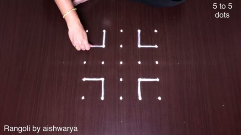 Small Dots 5 Into 5 Tamil Kolam