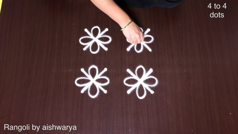 4×4 dots kolam