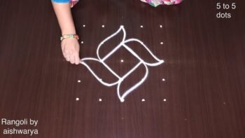 Small Kolam Rangoli With Dots
