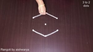 3 to 2 dots Rangoli Designs