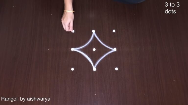 Small Kolams for Daily Purpose 3 by 3