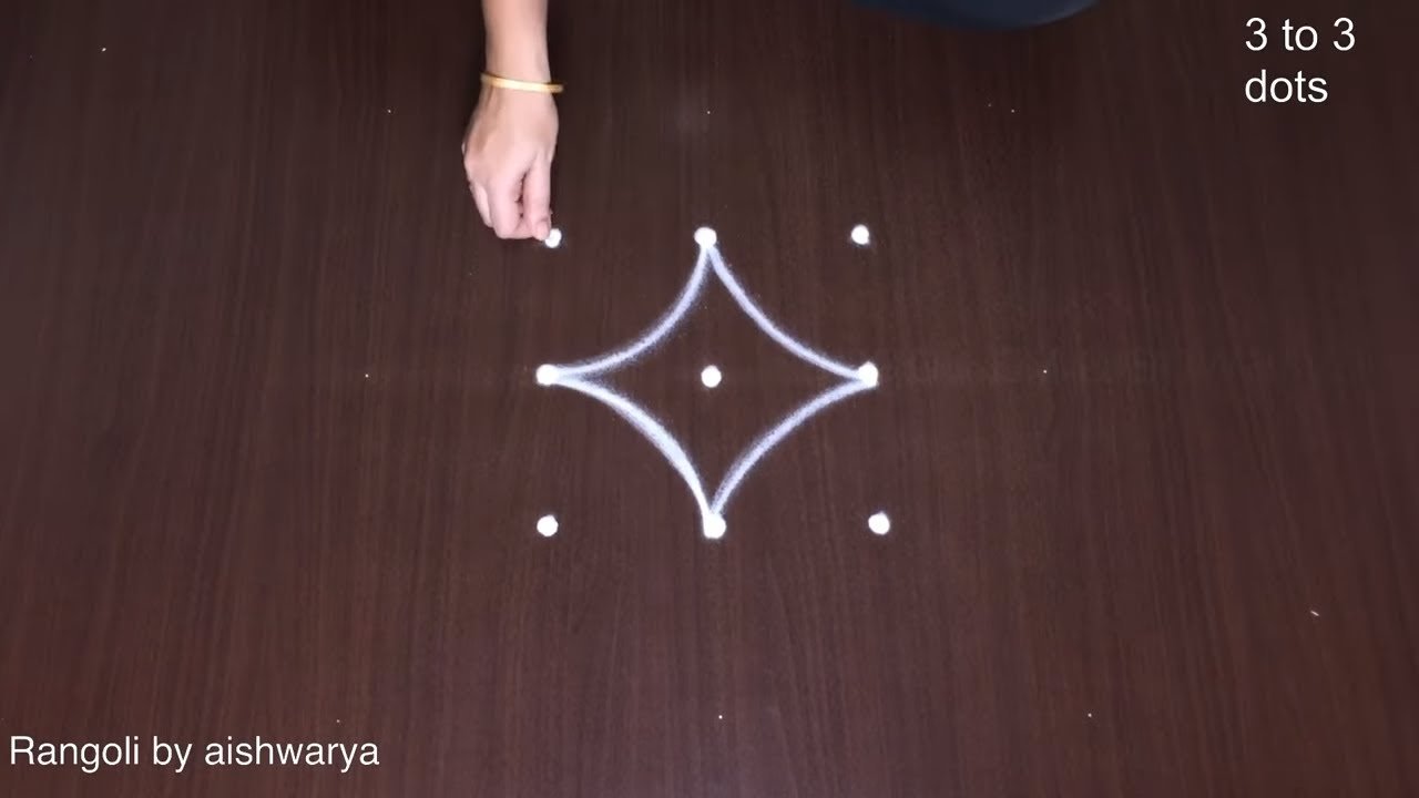 Small Kolams for Daily Purpose 3 by 3