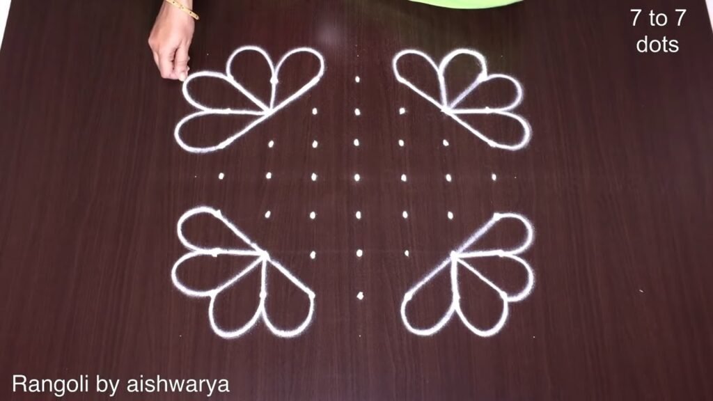 7×7 dots Margazhi kolam