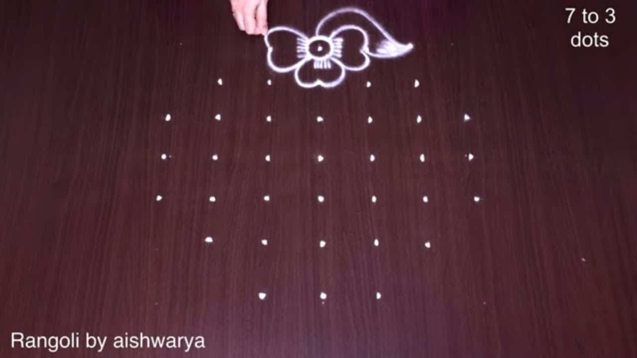 Small Pooja Kolam Innovative Rangoli