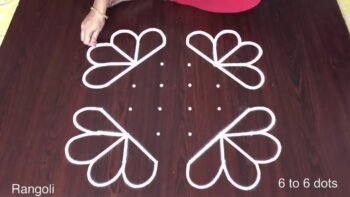 Small Pulli Designs Dots Easy Kolam