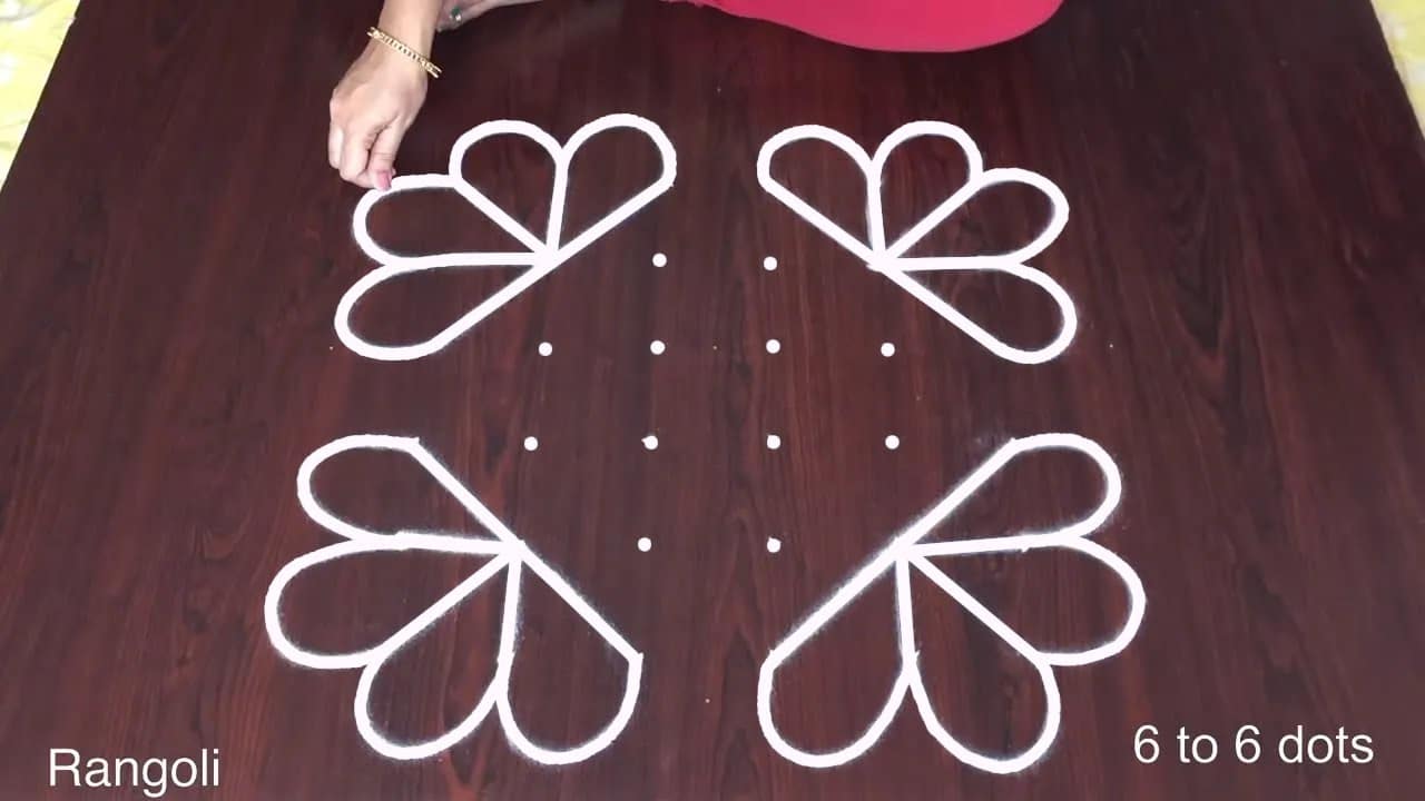 Small Pulli Designs Dots Easy Kolam