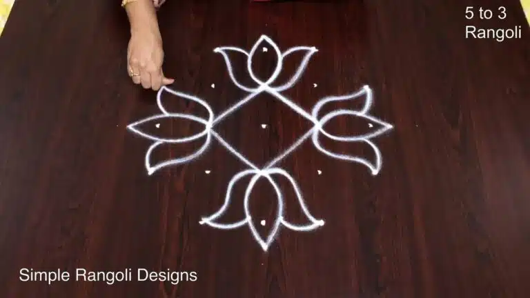 5-to-3 dot rangoli