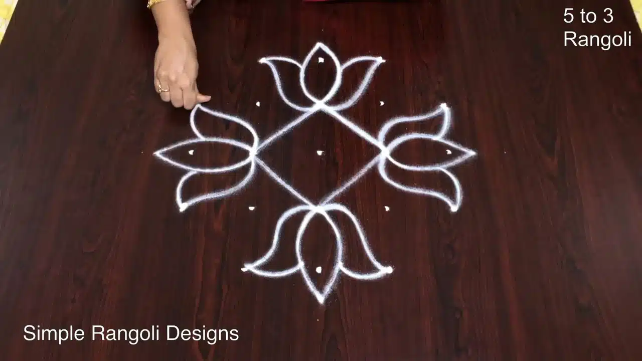 5-to-3 dot rangoli