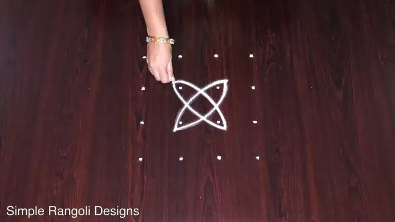 4-to-4 dot rangoli