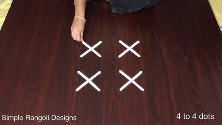 rangoli with 4 dots