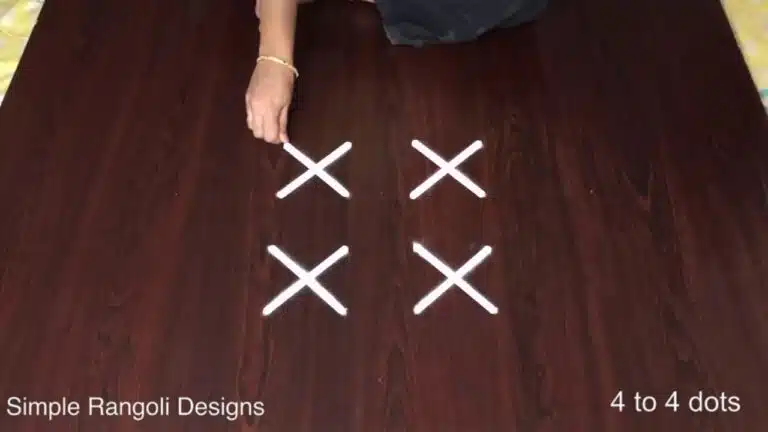 rangoli with 4 dots