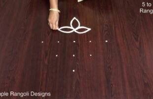 Small Rangoli Designs With Dots for Daily Use