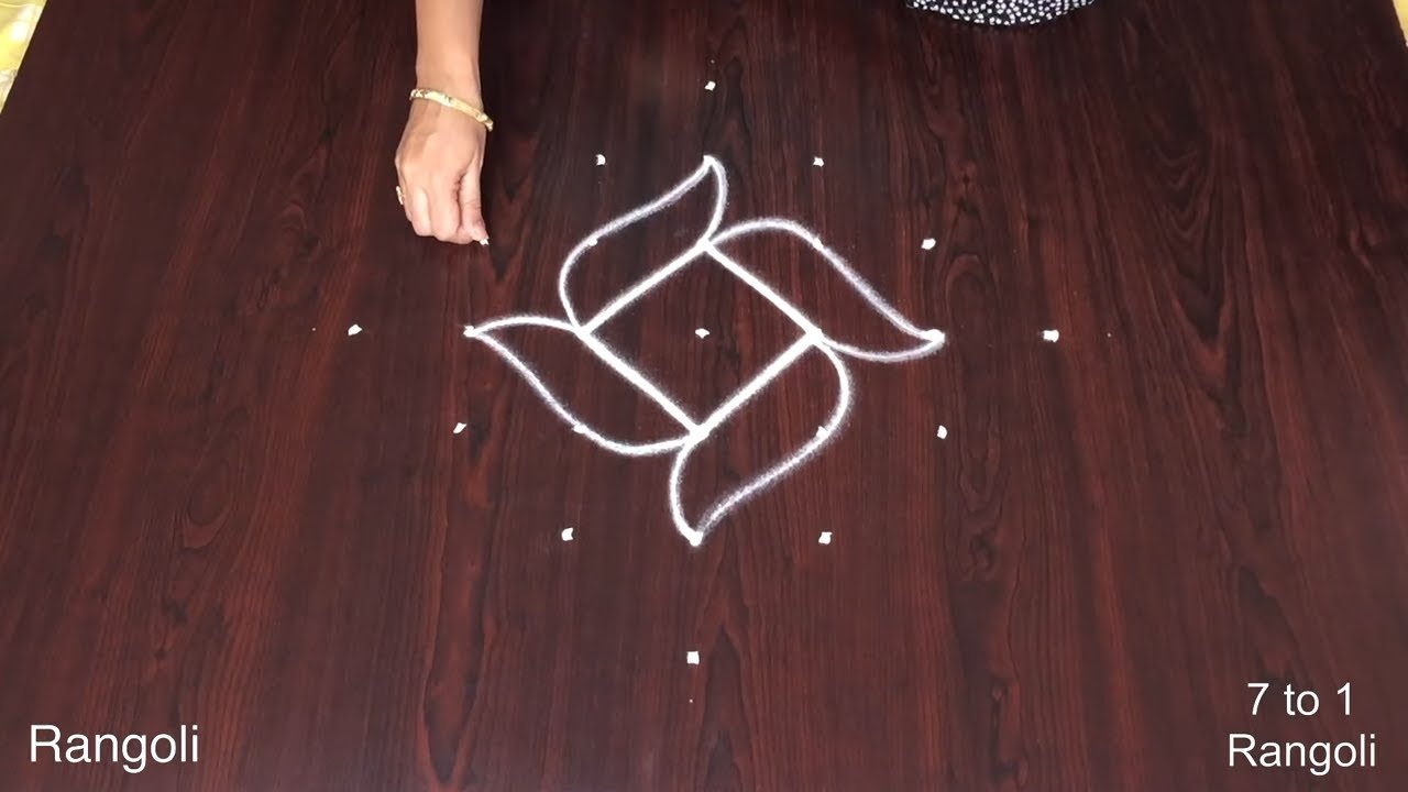 Small Rangoli for Apartments