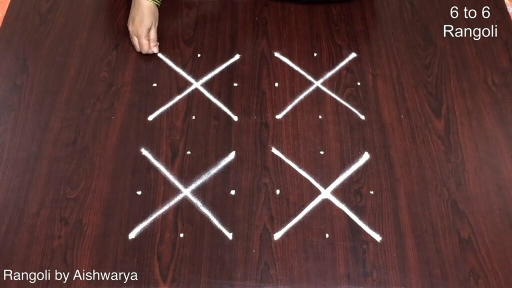6×6 dots Wednesday rangoli