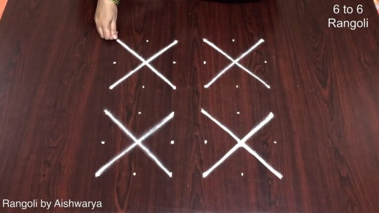 6×6 dots Wednesday rangoli