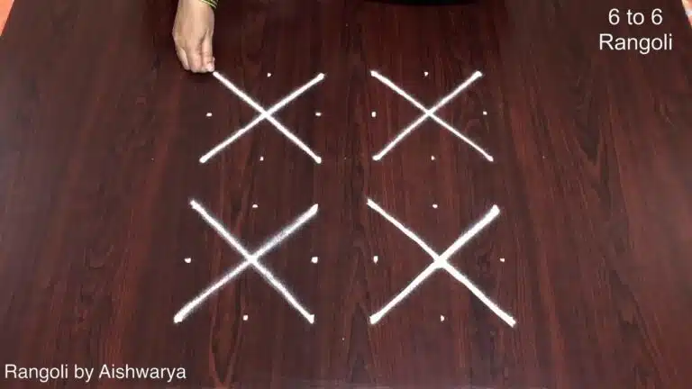 6×6 dots Wednesday rangoli
