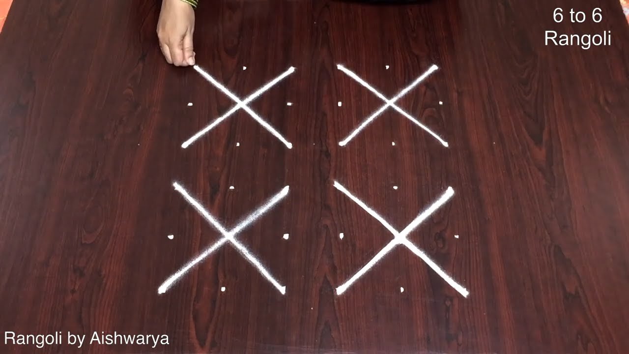 Small Wednesday 6×6 Patterns Beginners Rangoli