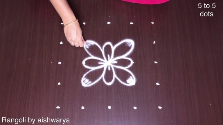 smallest daily rangoli