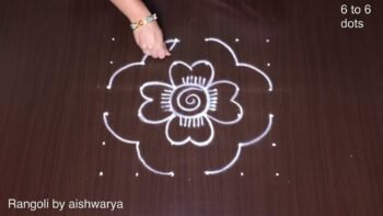 Special Flower Only 6 6 Easy Kolam