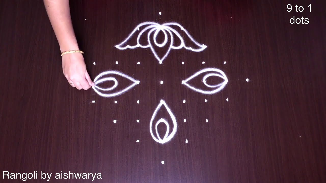 Special Kolam With 9 to 1