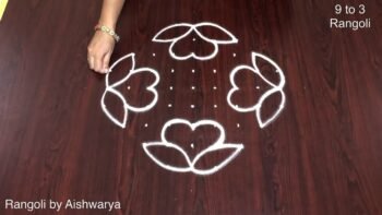 Special Muggulu 9 Dots Rangoli