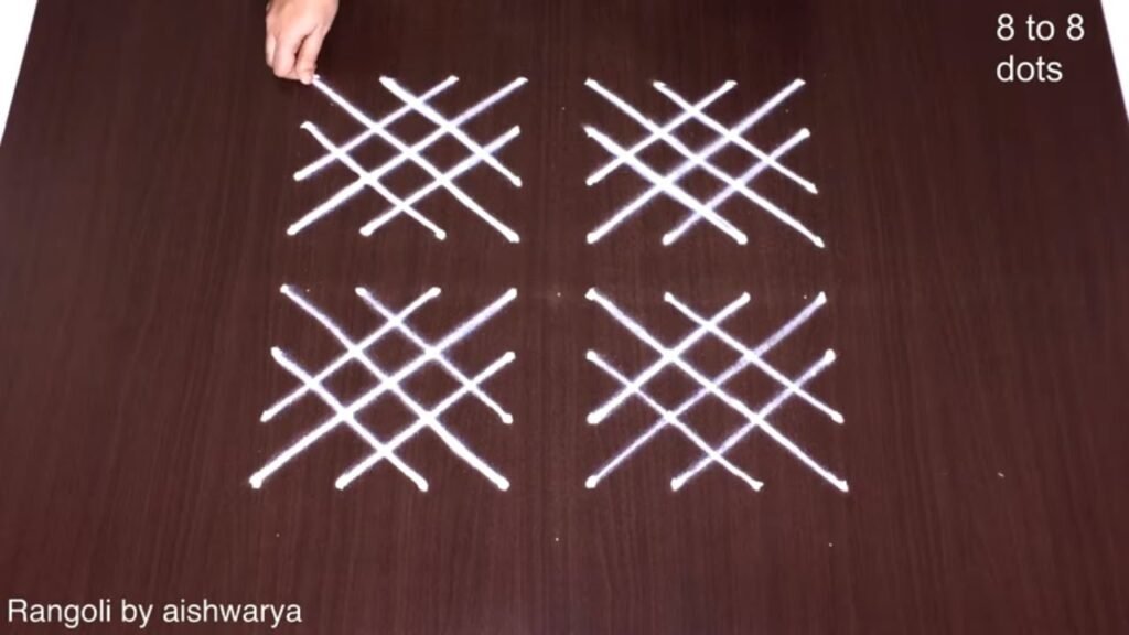 8×8 dots star kolam