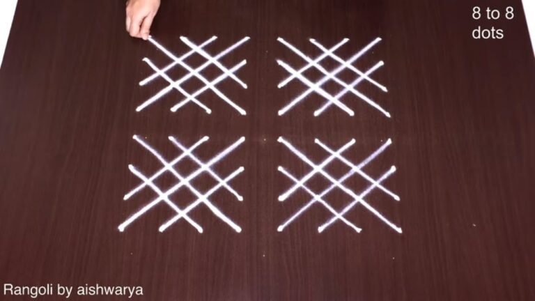 8×8 dots star kolam