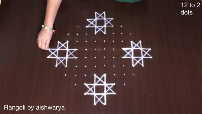 12×2 dots star kolam
